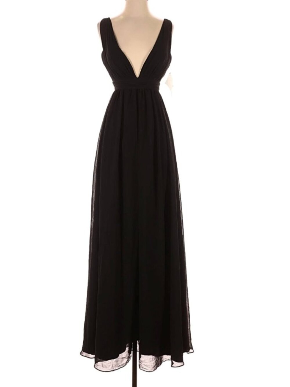 Fame And Partners Dress Deep Plunge Black NWT 0